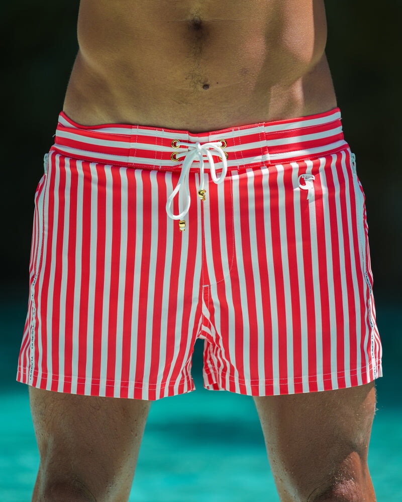 Pillar Red Swim Trunks 3" Swim Trunks Tucann