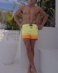 Men's swim trunks yellow orange