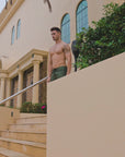 Khaki Green Swim Trunks - 5"