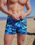 Blue Camo Swim Shorts - 3"