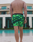 Jungle Green Camo Swim Trunks - 5"