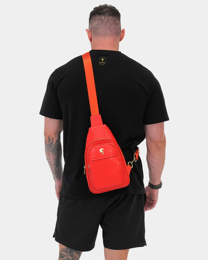 Red Leather Messenger Bag Bag Tucann