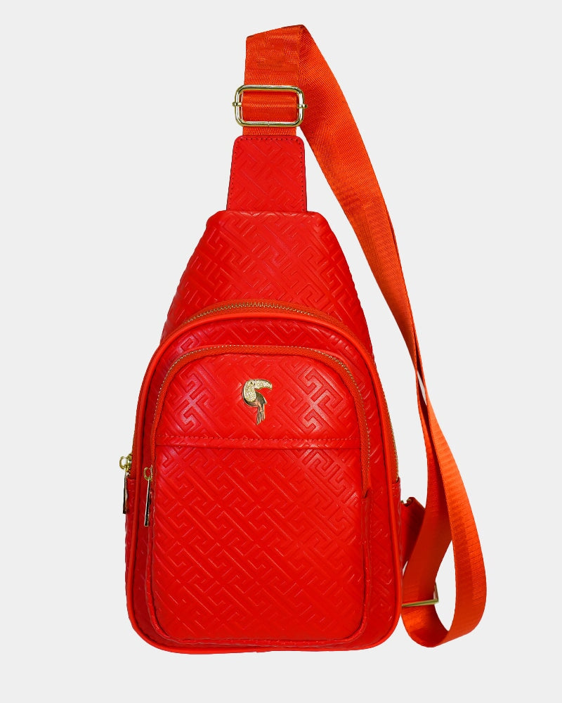 Red Leather Messenger Bag Bag Tucann