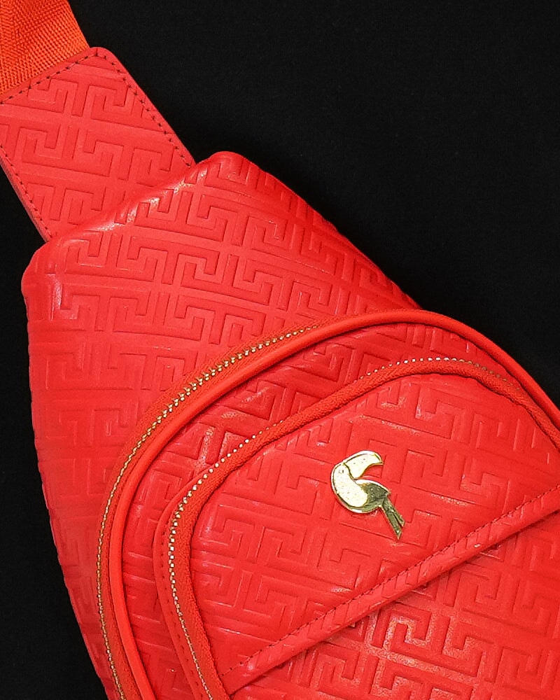 Red Leather Messenger Bag Bag Tucann