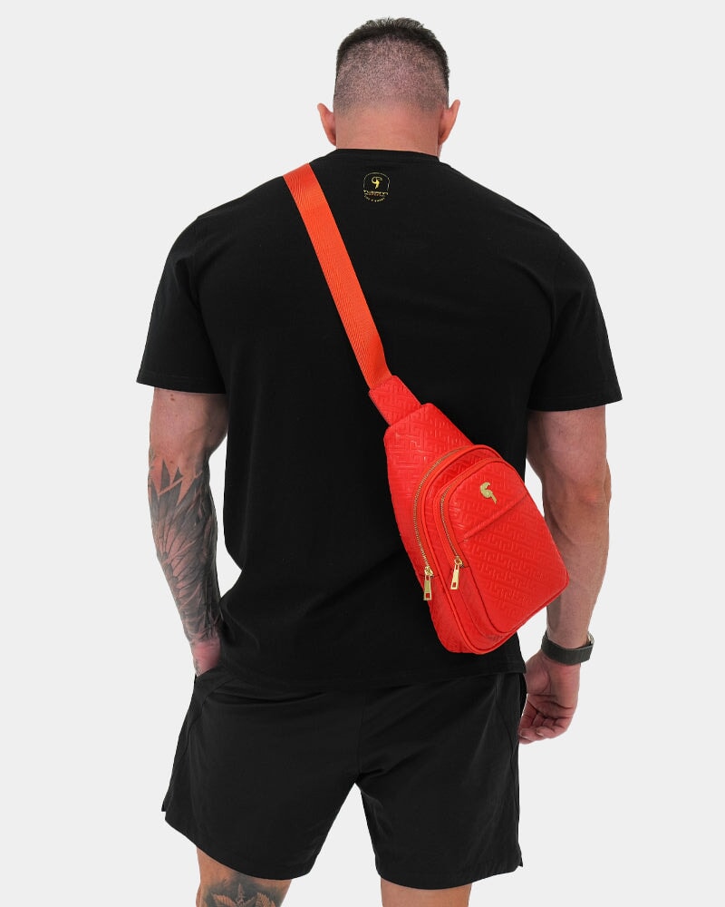 Red Leather Messenger Bag Bag Tucann