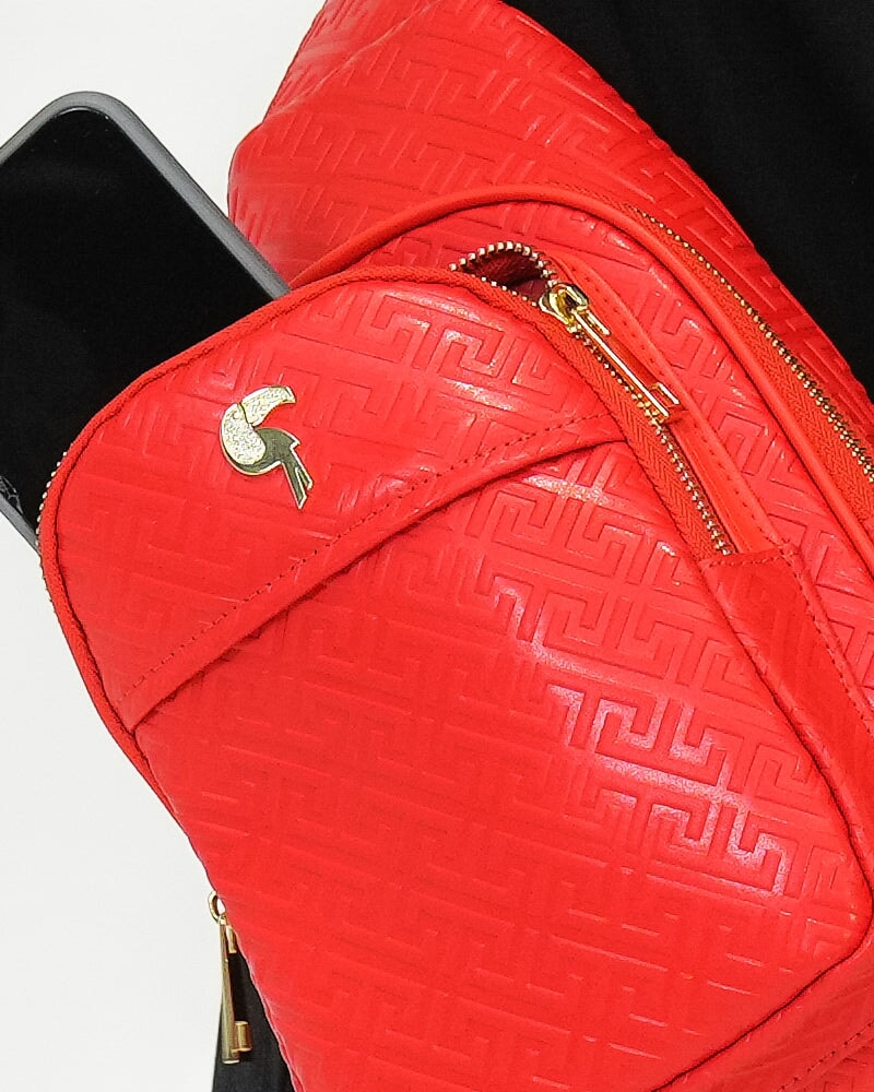 Red Leather Messenger Bag Bag Tucann