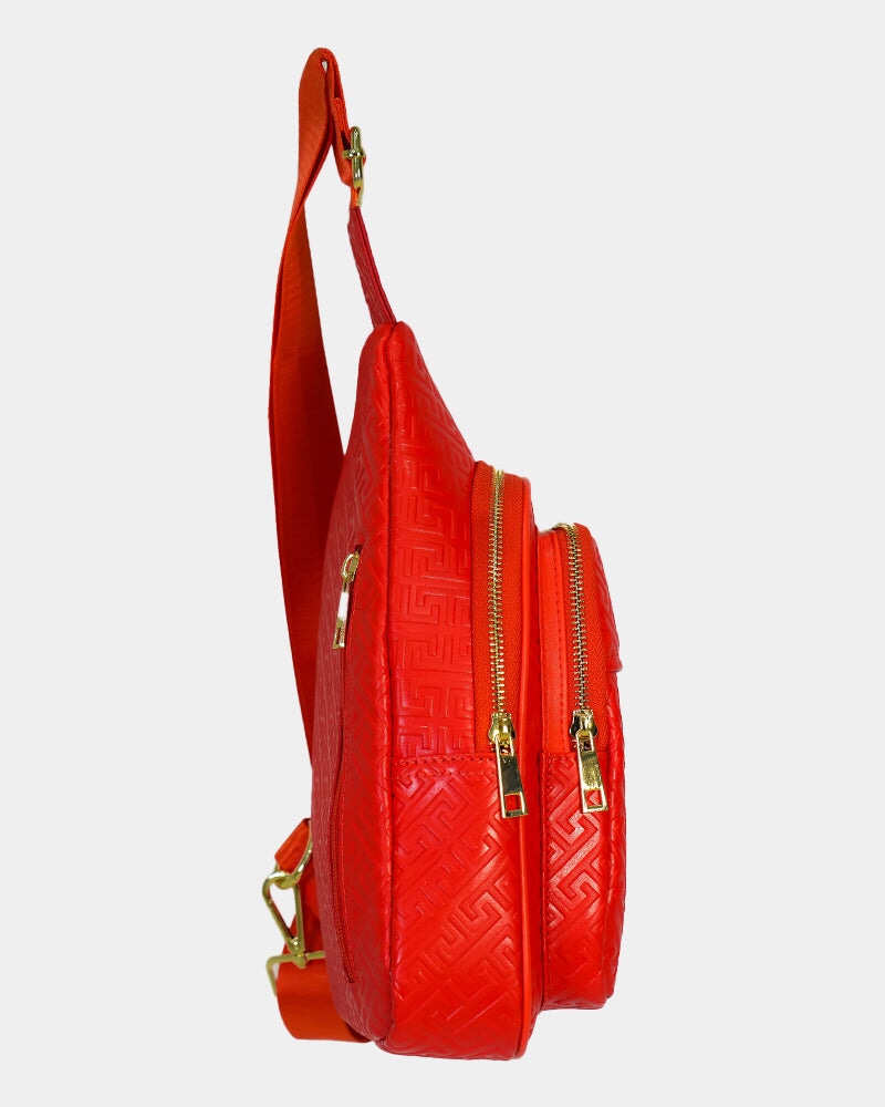 Red Leather Messenger Bag Bag Tucann