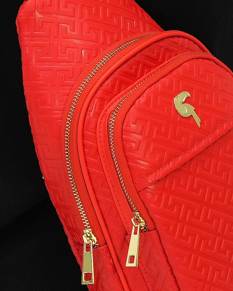 Red Leather Messenger Bag Bag Tucann