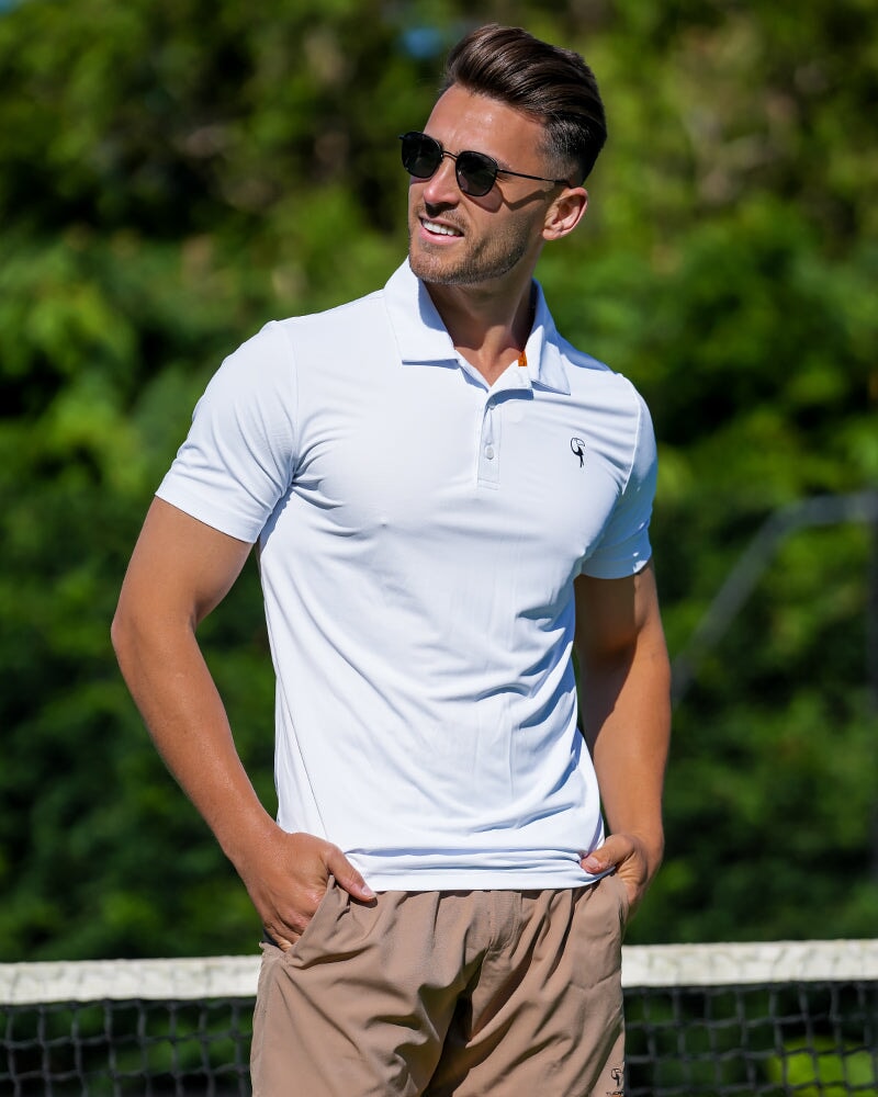 Solid White Polo SHIRT Tucann
