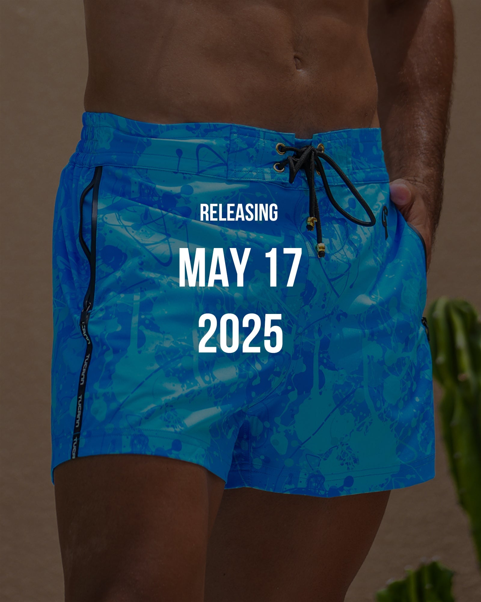 Splatter Swim Shorts Blue - 3