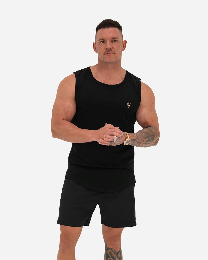 TUCANN SPORT SINGLET - BLACK SHIRT Tucann