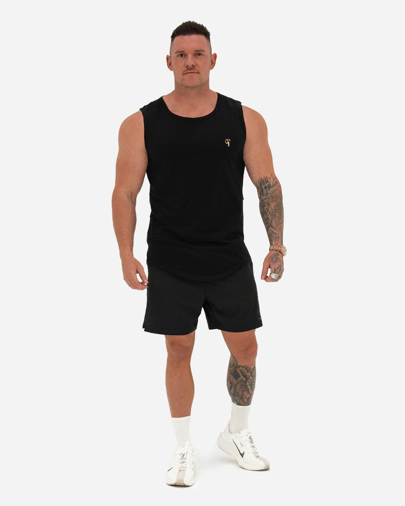 TUCANN SPORT SINGLET - BLACK SHIRT Tucann