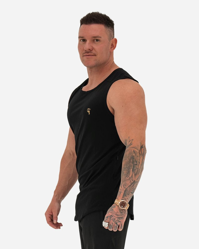 TUCANN SPORT SINGLET - BLACK SHIRT Tucann