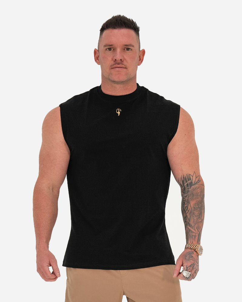 TUCANN SPORT SLEEVELESS TEE - BLACK SHIRT Tucann