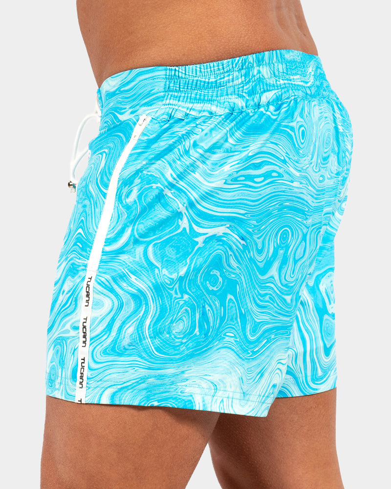 Blue Swirl Swim Trunks Tucann