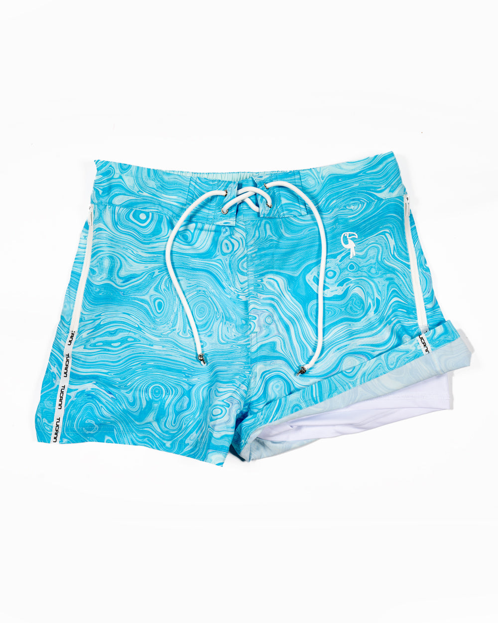 Blue Swirl Swim Trunks Tucann