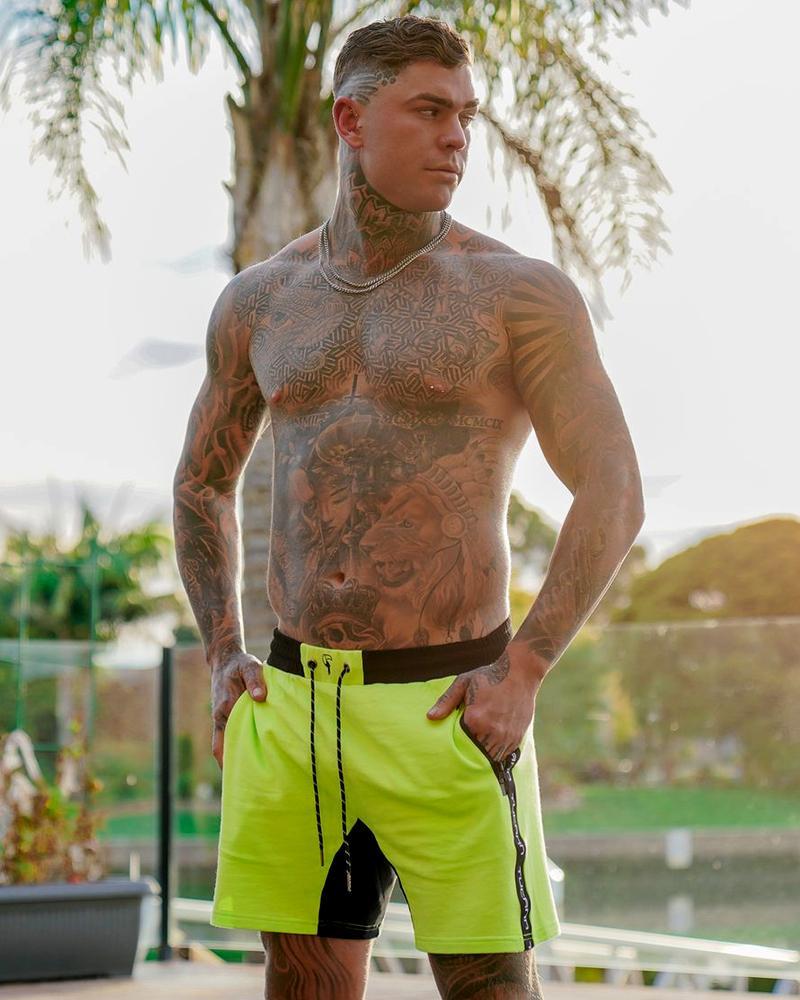 Men's Comfy Shorts - Lime Green Shorts / Board shorts Tucann 