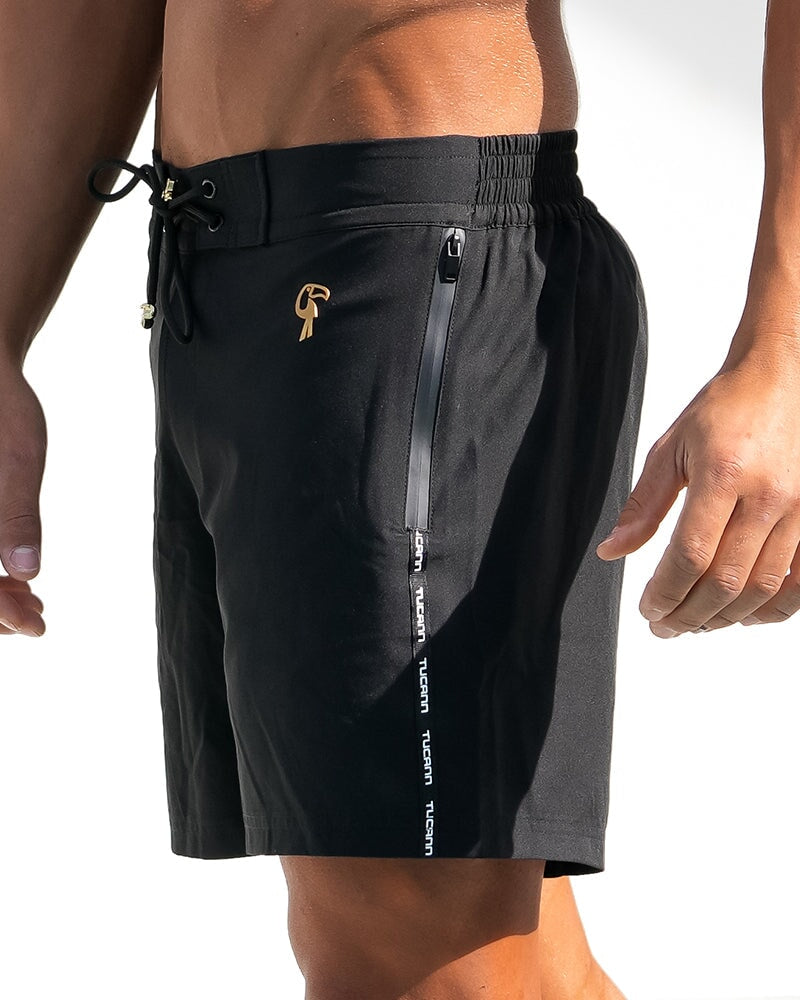 Cookie Black Swim Trunks V2 - 5" Shorts / Board shorts Tucann