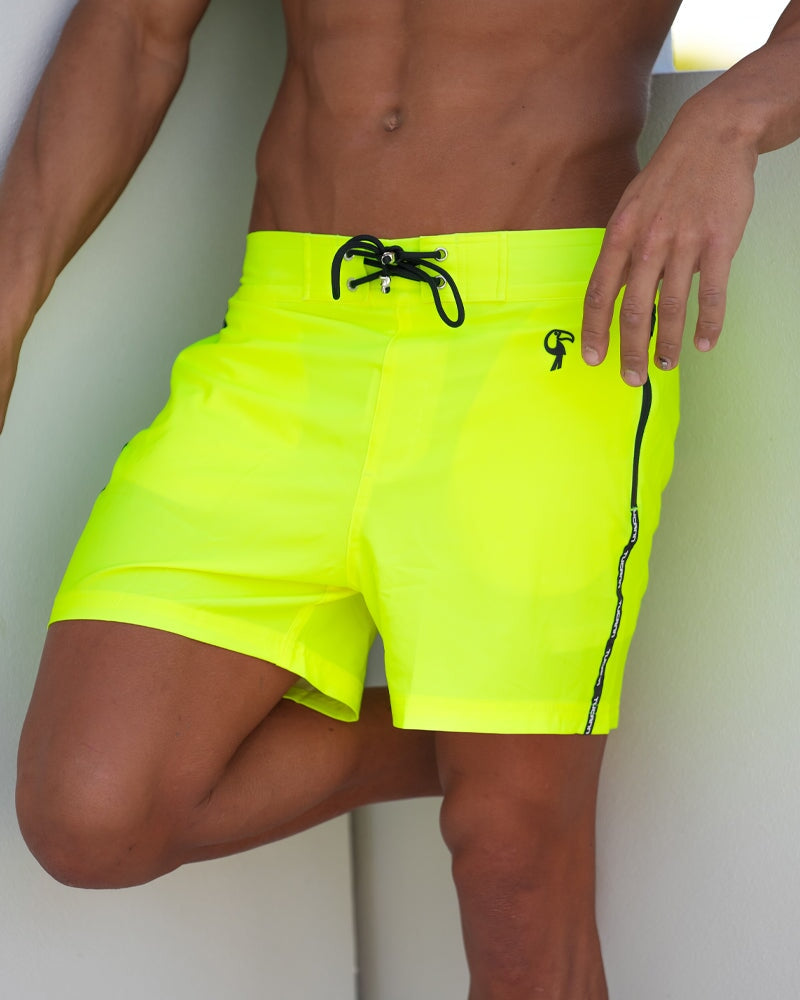 Fluro Yellow Swim Trunks V2 - 5" Shorts / Board shorts Tucann 