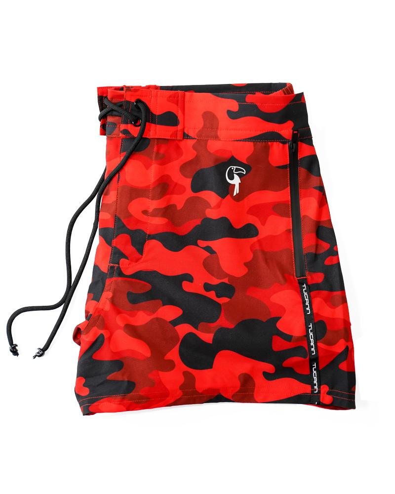Red Camo Swim Shorts Shorts / Board shorts Tucann