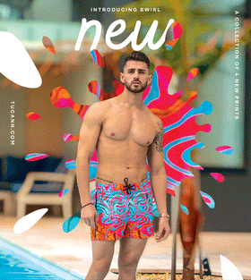 On Trend Vibrant Men's Swim Trunks