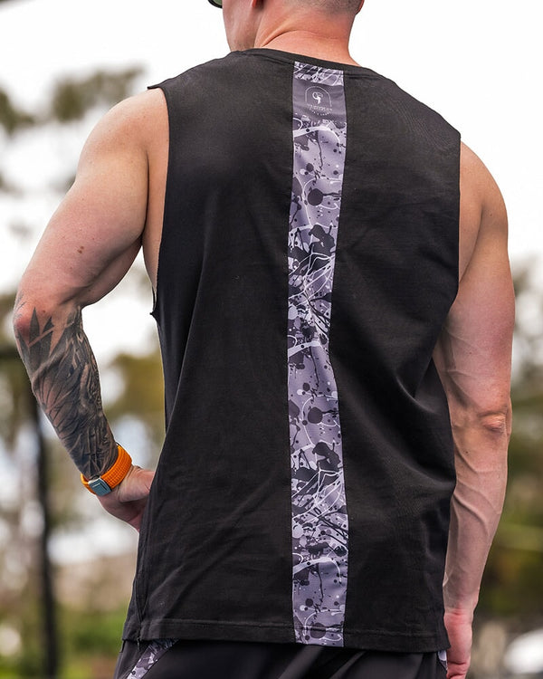 Active Sleeveless - Splatter - Black 5" Shorts / Board shorts Tucann 