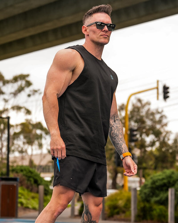 Active Sleeveless - Splatter - Blue 5" Shorts / Board shorts Tucann 