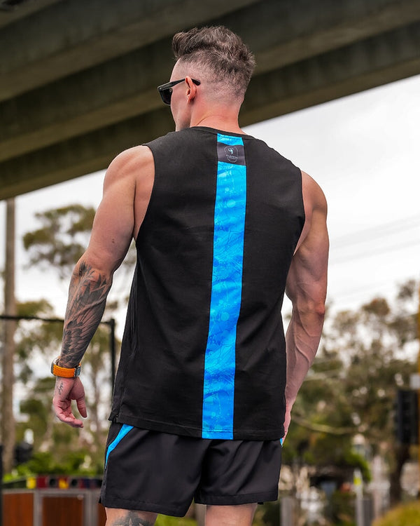 Active Sleeveless - Splatter - Blue 5" Shorts / Board shorts Tucann 