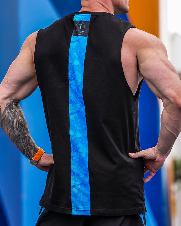 Active Sleeveless - Splatter - Blue 5" Shorts / Board shorts Tucann 