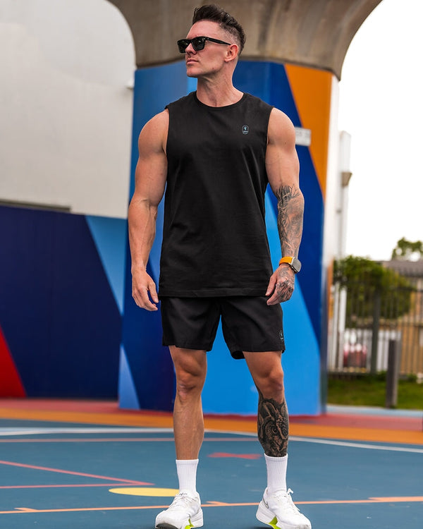 Active Sleeveless - Splatter - Blue 5" Shorts / Board shorts Tucann 