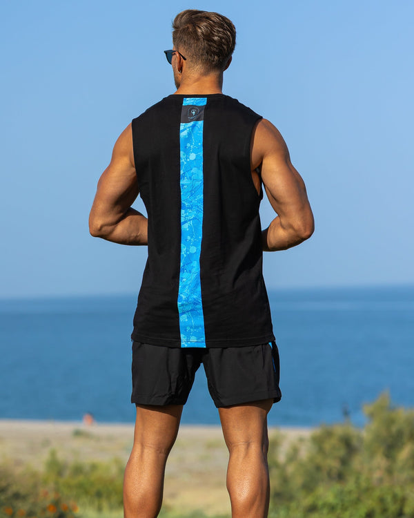 Active Sleeveless - Splatter - Blue 5" Shorts / Board shorts Tucann 