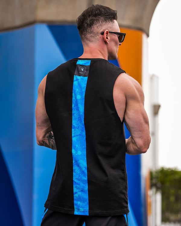 Active Sleeveless - Splatter - Blue 5" Shorts / Board shorts Tucann 
