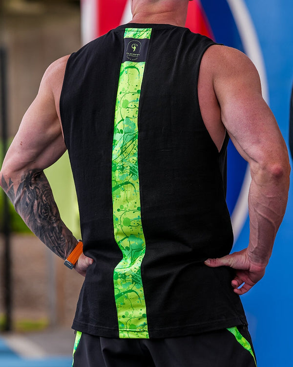 Active Sleeveless - Splatter - Lime 5" Shorts / Board shorts Tucann 