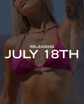 Daydream Bikini Top - Faded Crimson Tucann 