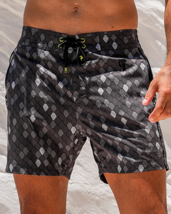 Dragon Scale - Black 5" Shorts / Board shorts Tucann 