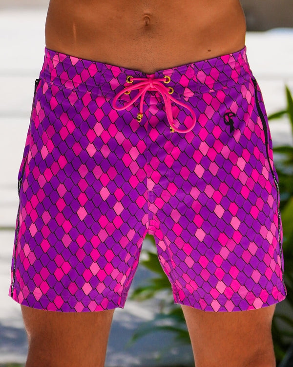 Dragon Scale - Purple 5" Shorts / Board shorts Tucann 