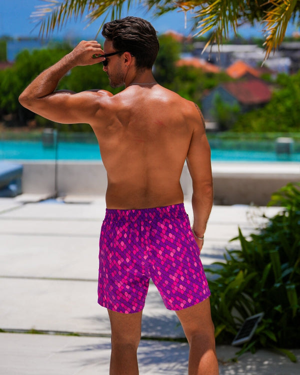 Dragon Scale - Purple 5" Shorts / Board shorts Tucann 