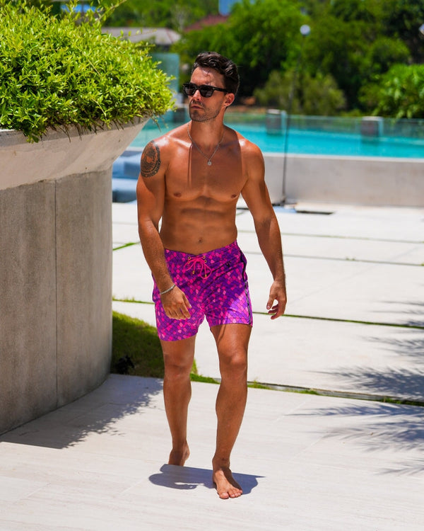 Dragon Scale - Purple 5" Shorts / Board shorts Tucann 