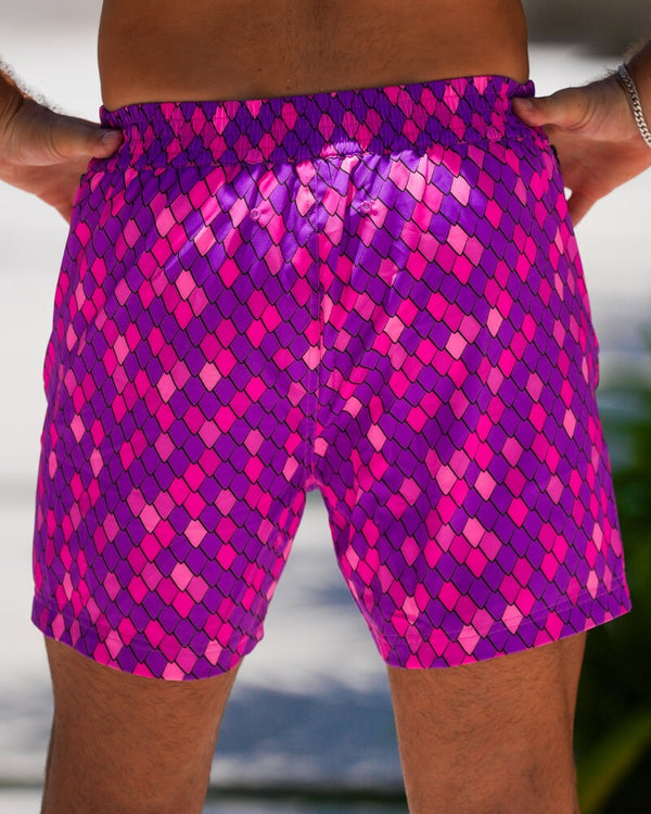 Dragon Scale - Purple 5" Shorts / Board shorts Tucann 