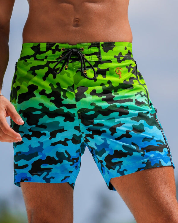Faded Camo - Jungle 5" Swim Trunks Tucann 