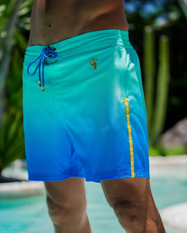 Faded Ocean Swim Trunks - 5" Swim Trunks Tucann 