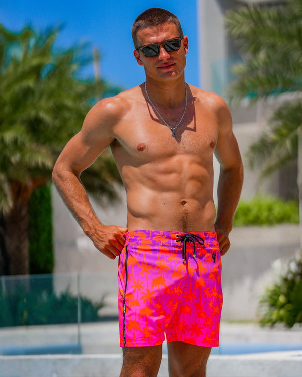Faded Palm - Crimson 5'' Shorts / Board shorts Tucann 