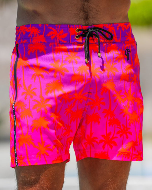 Faded Palm - Crimson 5'' Shorts / Board shorts Tucann 