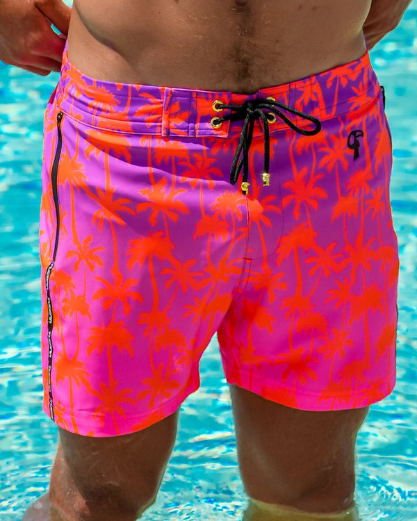 Faded Palm - Crimson 5'' Shorts / Board shorts Tucann 