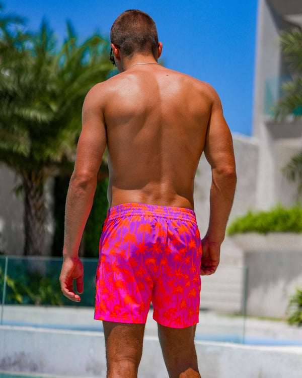 Faded Palm - Crimson 5'' Shorts / Board shorts Tucann 