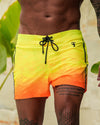 Faded Waves Sunset - 3" Shorts / Board shorts Tucann America 