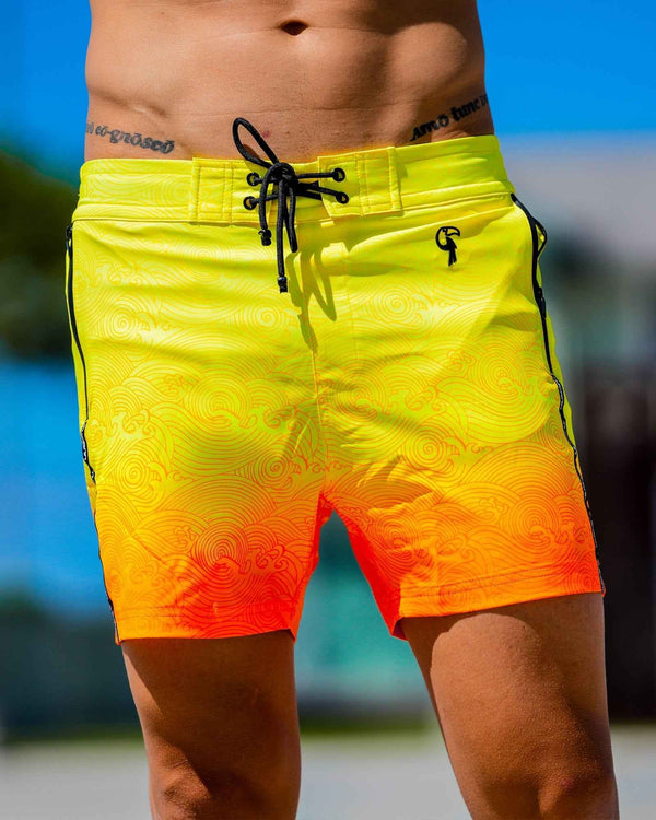 Faded Waves Sunset - 5" Swim Trunks Tucann 