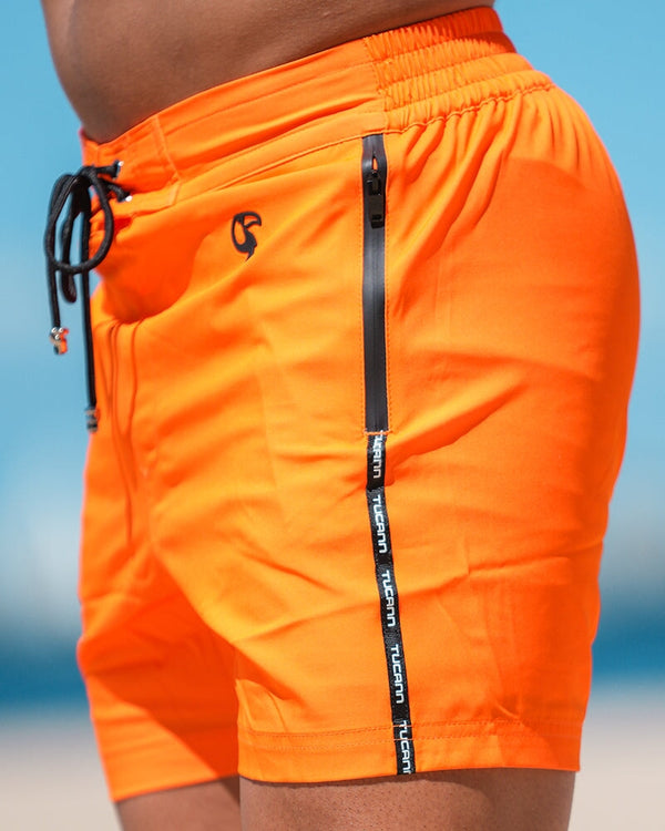 Fluro Orange Swim Trunks V2 - 5" Swim Trunks Tucann 