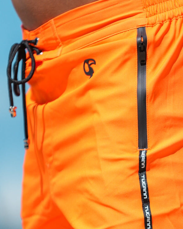 Fluro Orange Swim Trunks V2 - 5" Swim Trunks Tucann 
