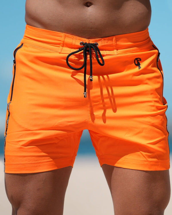 Fluro Orange Swim Trunks V2 - 5" Swim Trunks Tucann 
